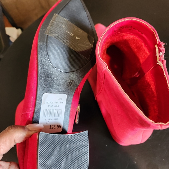 Women's Pink Ankle Boots - Picture 4 of 4